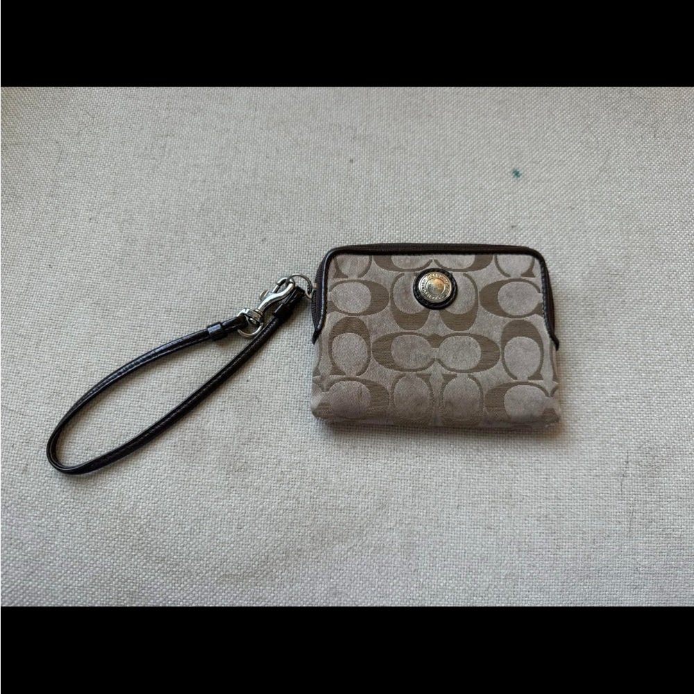 Coach Tan Wristlet